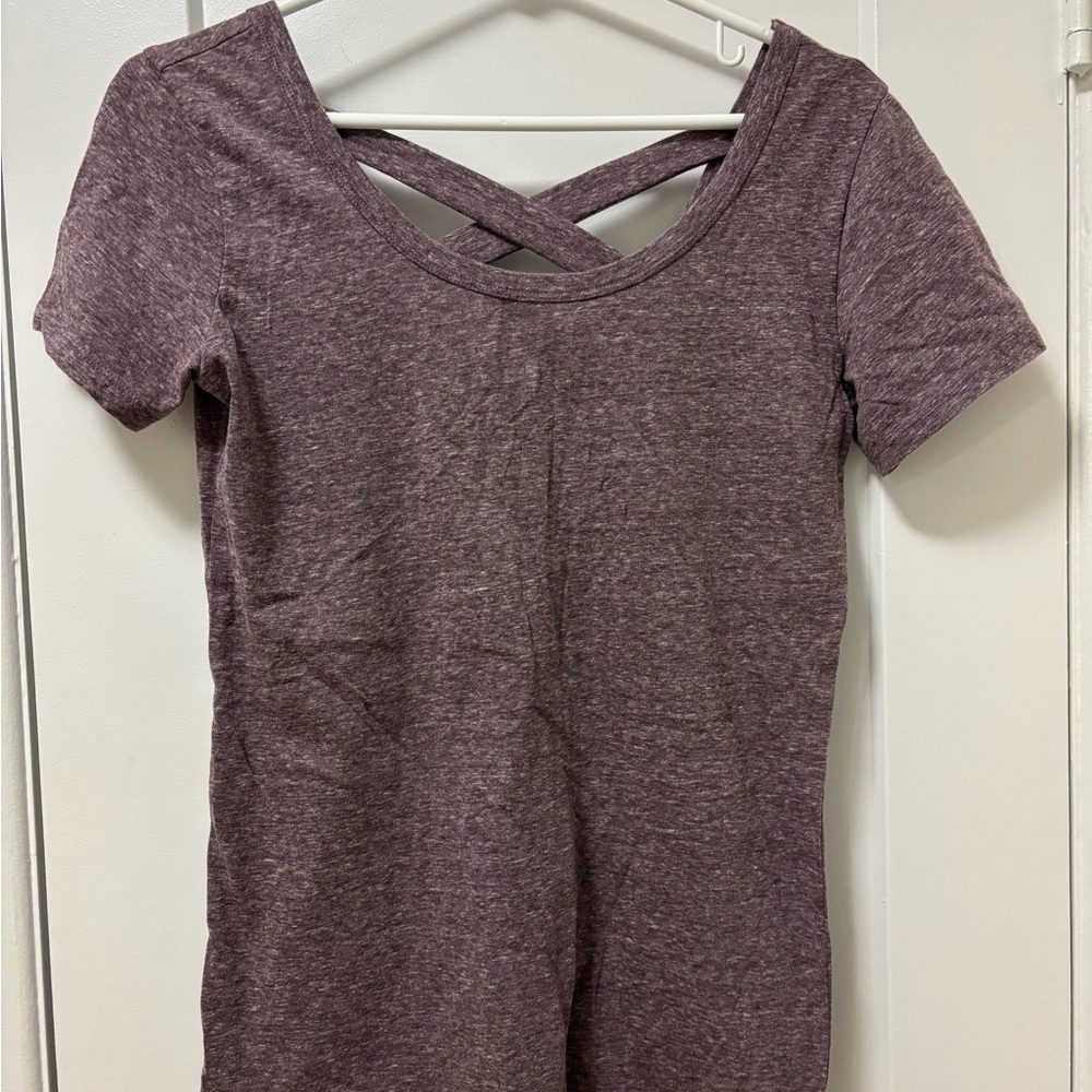 Women's Purple Crisscross Back Top